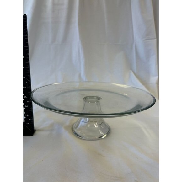Clear Glass Pedestal Cake Stand Dessert Display 11" Wide - Picture 2 of 2